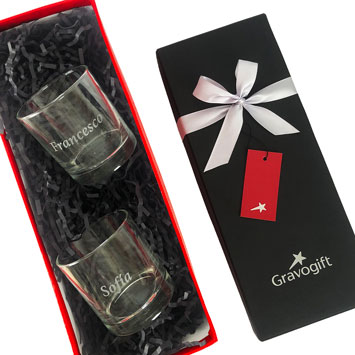 Set box pack kit gift regalo personalizado vasos whisky grabados